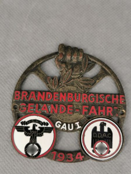 NSKK DDAC Plakette, Brandenburgische Gelände-Fahrt 1934, GAU I, Teilnehmer