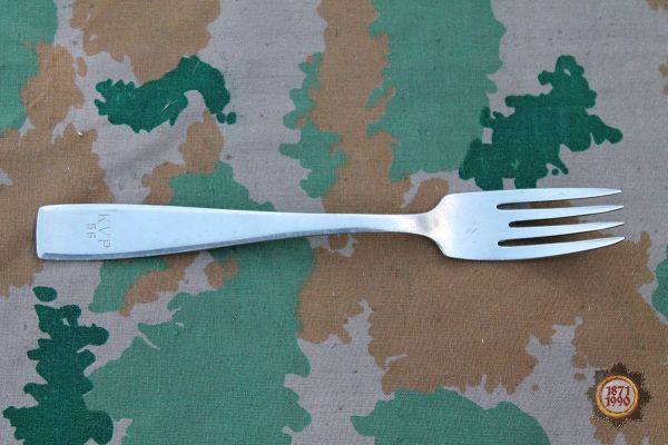 Kantinenbesteck Gabel KVP-56, ABS AETERNA, DDR Kasernierte Volkspolizei, Besteck