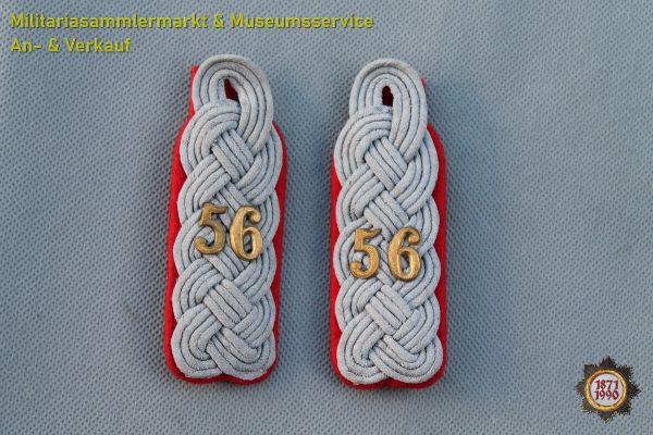 Schulterstücke, Wehrmacht, Major, Flakartillerie, Feldbluse, Regiment 56, Flak, Artillerie