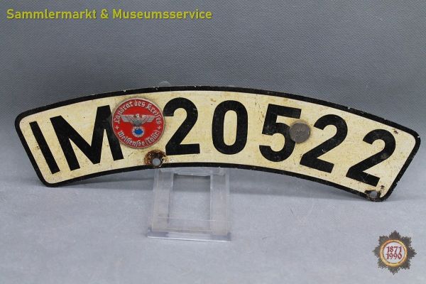 Motorrad-Kennzeichen vor 1945, 3. Reich, Weißensee / Thüringen, Kfz-Kennzeichen