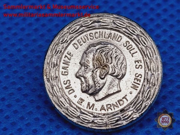 Ernst Moritz Arndt Medaille, Das ganze Deutschland soll es sein, kleines Abzeichen, 900 Silber