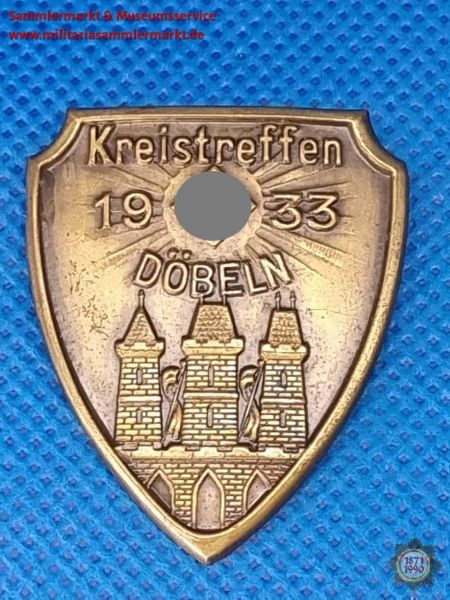 Kreistreffen 1933 Döbeln, Veranstaltungsabzeichen, Blech