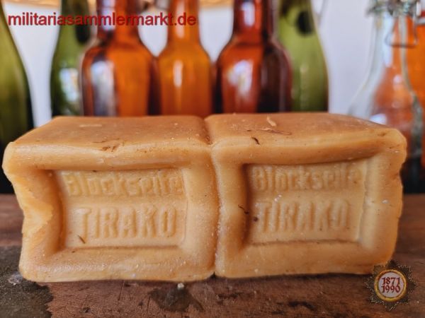Blockseife, TIRAKO, 2er-Stück, reine Kernseife 1930-1940iger Jahre
