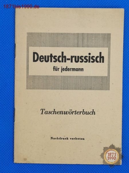 Deutsch-russisch für jedermann, Taschenwörterbuch bis 1945