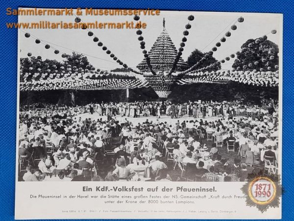 Ein KdF.-Volksfest auf der Pfaueninsel, Havel, 1937, Pressefoto, J.J.Weber