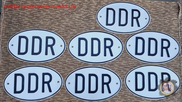 DDR Länderkennzeichen, Schild für Kraftfahrzeuge, Autoschild