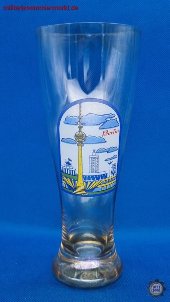 DDR Weißbierglas, Berlin, Fernsehturm, Hauptstadt, Ost-Berlin