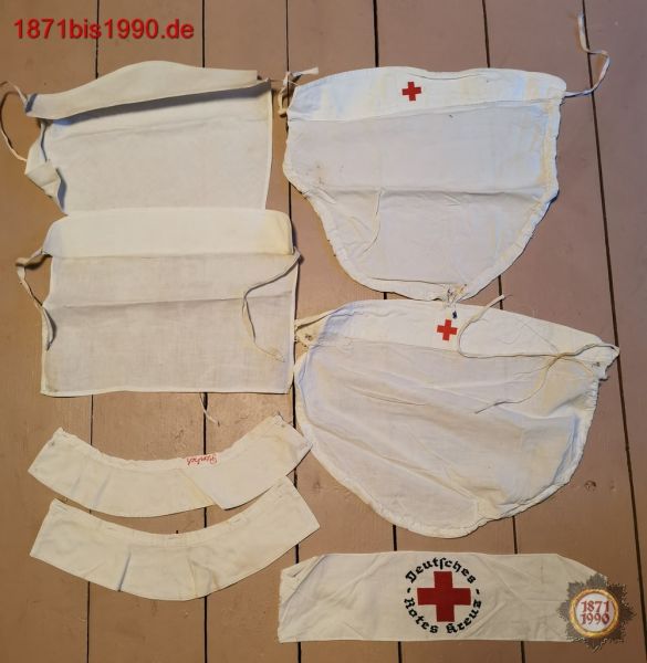 DRK, Schwesternhaube, Armbinde, Kragen, 2. WK, Deutsches Rotes Kreuz Weltkrieg