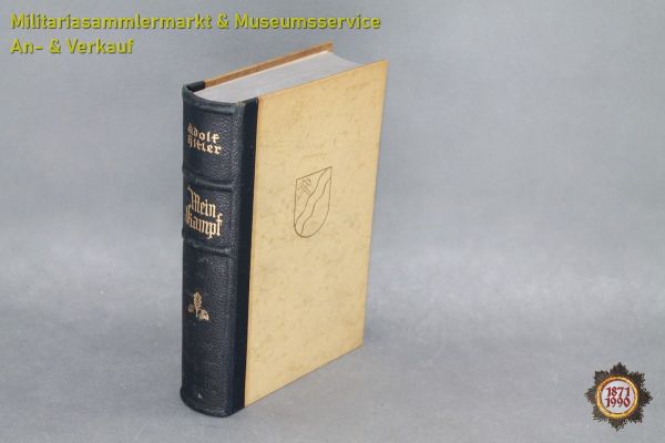 Mein Kampf, Adolf Hitler, Hochzeitsausgabe, Sulzbach / Saar, 1941, Kriegsausgabe, Buch