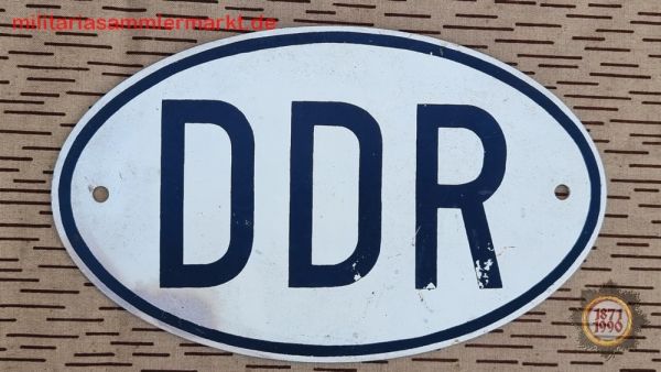 DDR Länderkennzeichen, Schild für Kraftfahrzeuge, VEB Schilderwerk Beuthin