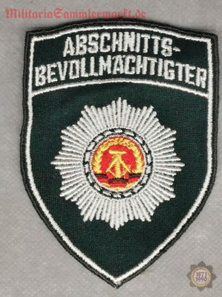 4 x MdI Ärmelabzeichen DDR Polizei Abzeichen"ABV"+"ABV"+"Bereitschaft"+"SCHUPO"