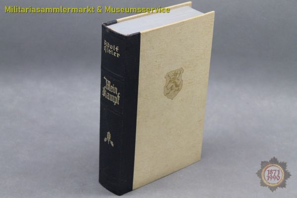 Mein Kampf, Adolf Hitler, Hochzeitsausgabe, Stadt Steyr, 25.April 1945, Kriegsausgabe, Buch
