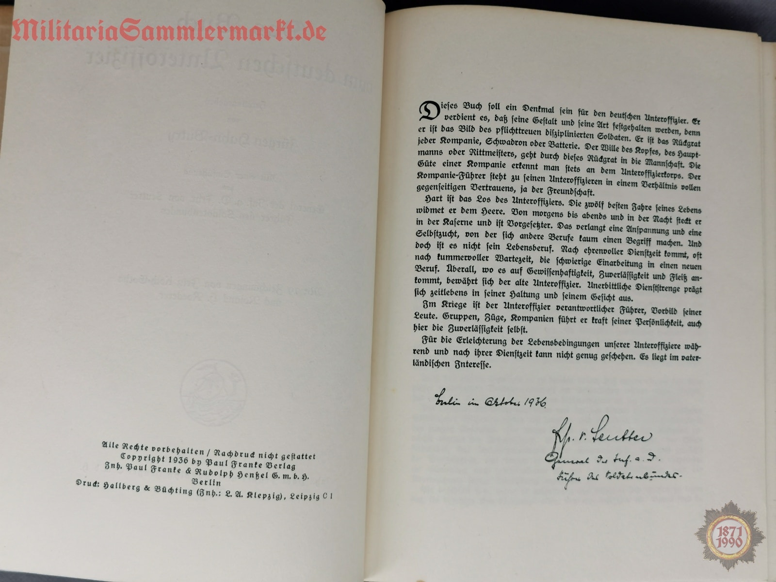 Das Buch vom deutschen Unteroffizier, Semper Talis; Jürgen HahnButry