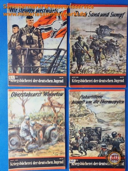 Kriegsbücherei der deutschen Jugend, Heft 131, 132, 134, 146; Erlebnisberichte 1939-1943