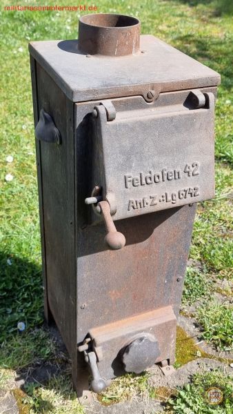 Feldofen 42, Anf.Z.:Lg 6742, Wehrmacht, unbenutzt, Bunkerofen