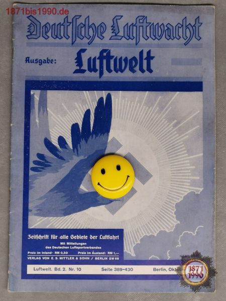Deutsche Luftwacht, Ausgabe Luftwelt, 10/1935, Verlag E.S. Mittler & Sohn Berlin, ab 1937 NSFK