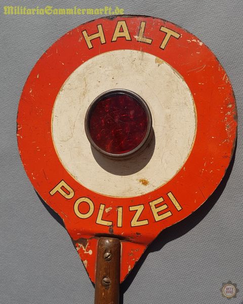 HALT POLIZEI - ostdeutsche Polizeikelle 40-50iger Jahre