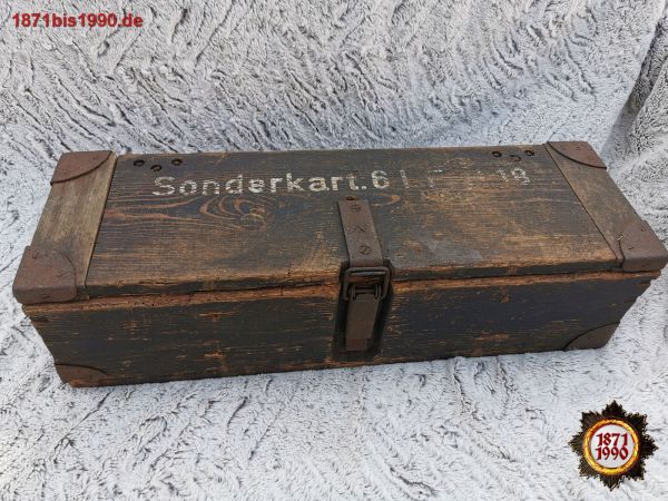 Holzkiste, Sondkart.6 l.F.H.18, leichte Feldhaubitze, Reichswehr