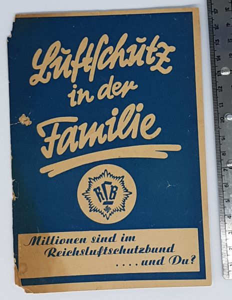 Luftschutz in der Familie - RLB Faltblatt aus Dresden