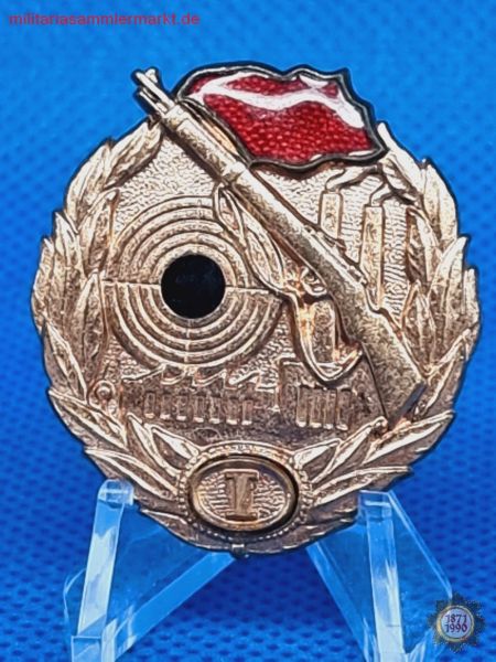 Schießabzeichen. Kampfgruppen der Arbeiterklasse, bronze, Stufe I, DDR