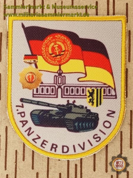 7. Panzerdivision NVA Dresden, bedruckter Aufnäher, Neuanfertigung, Reservistika, Ärmelaufnäher