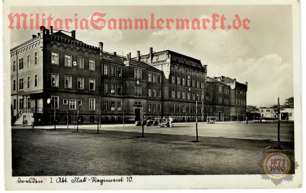 Postkarte, Dresden 1. Abt. Flak-Regiment 10, gelaufen Dresden - Berlin