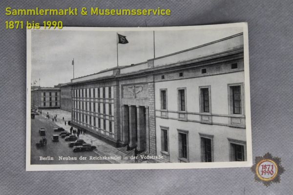 Berlin Neubau der Reichskanzlei in der Voßstraße, Postkarte, gelaufen 7.8.39, PK, Foto