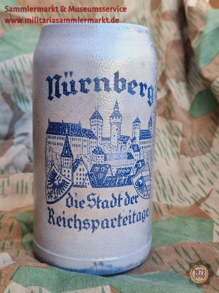 Bierkrug, Nürnberg die Stadt der Reichsparteitage, 1 Liter, Maas