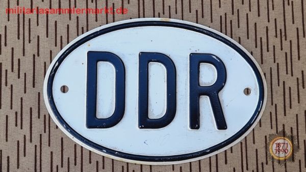 DDR Länderkennzeichen, Schild für Kraftfahrzeuge, Autoschild