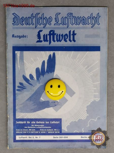 Deutsche Luftwacht, Ausgabe Luftwelt, 07/1936, Verlag E.S. Mittler & Sohn Berlin, ab 1937 NSFK