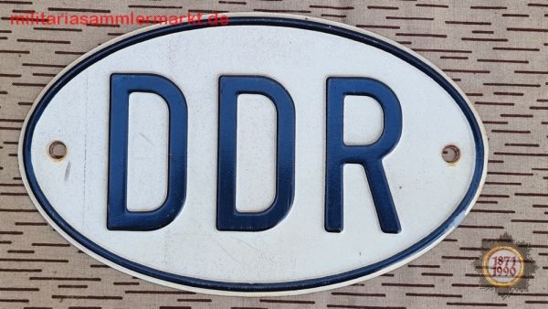DDR Länderkennzeichen, Schild für Kraftfahrzeuge, Autoschild