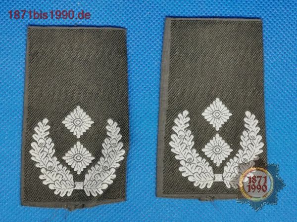 BW Rangschlaufen HEER, silber, Feldanzug, Oberstleutnant, Schulterklappen, Paar