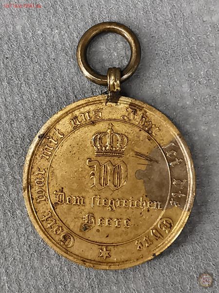 Kombattanten - Medaille 1870/1871 an der Öse