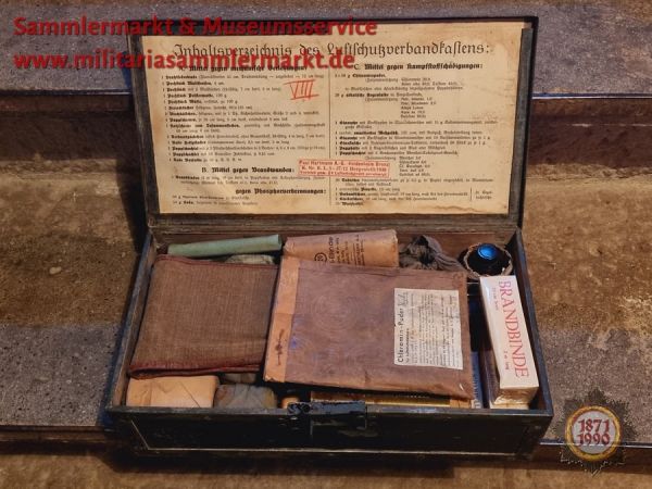 Luftschutz-Verbandskasten, Inhalt nicht geprüft, Luftschutz, Hergestellt 1938