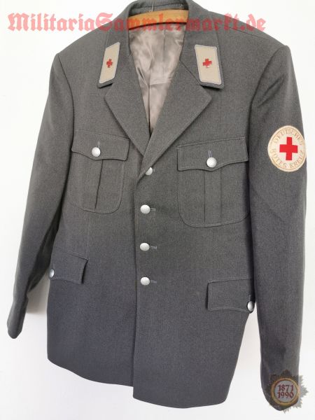 DRK Dienstjacke und Feldmütze, 60er Jahre, BRD Uniform