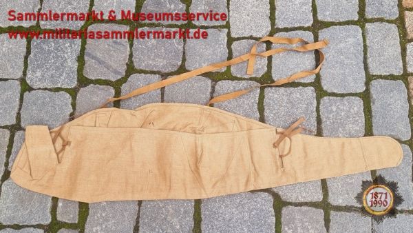 Gewehrtasche, stabiles Leinen, keine Stempel, Herkunft unbekannt, Bänder DDR