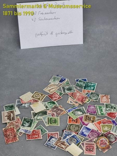 100 Briefmarken Deutsches Reich, 3. Reich, gestempelt, postfrisch - Set 1