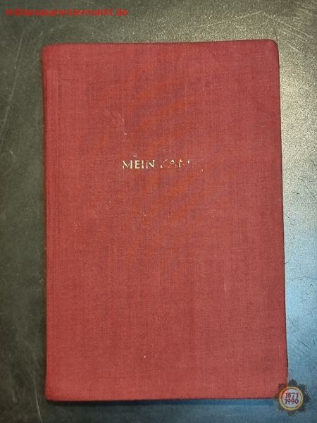 Mein Kampf, Adolf Hitler, kleine Tornisterausgabe, 10. Auflage, 451.-500.Tausend 1944, Buch