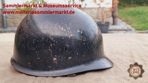 M56 Stahlhelm, Bundeswehr, Helm, Gefechtshelm, Manöverhelm, außen schwarz