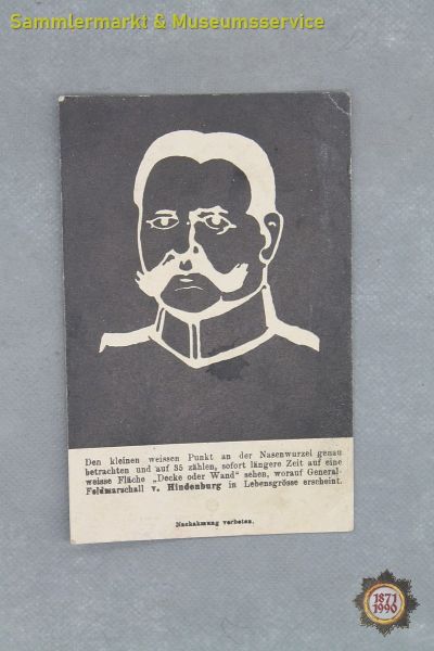 General-Feldmarschall v. Hindenburg, Effektpostkarte, alte Postkarte, PK