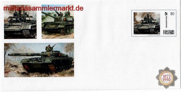 Briefumschlag, Deutsche Post, NVA, Nationale Volksarmee, Panzer, Porto: 80 Cent