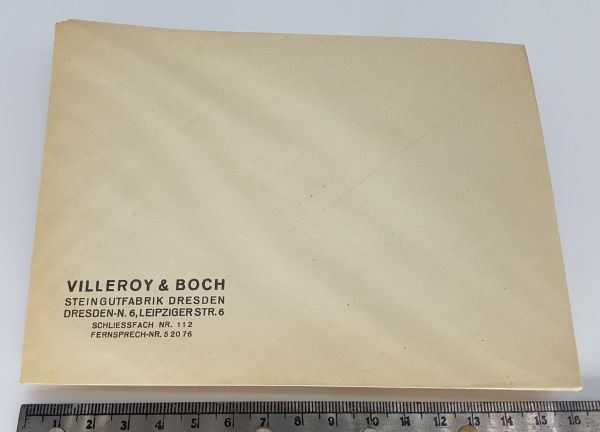 Villeroy & Boch Steingutfabrik Dresden - Briefumschläge