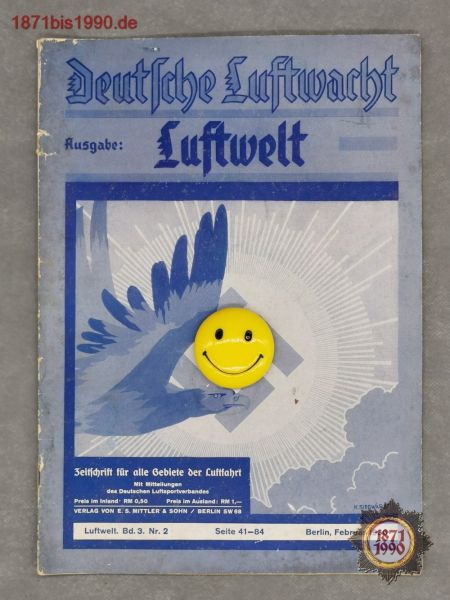 Deutsche Luftwacht, Ausgabe Luftwelt, 02/1936, Verlag E.S. Mittler & Sohn Berlin, ab 1937 NSFK
