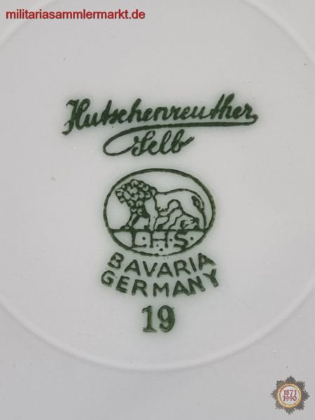 Teller, Hutschenreuther Selb, LHS, Bavaria Germany, 19, Kantinengeschirr