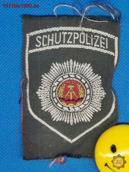DDR Schutzpolizei, gewebter Aufnäher, Ärmelabzeichen, Ärlmelaufnäher