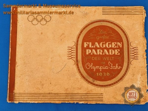 Die große Flaggenparade der Welt im Olympia-Jahr 1936, Cigarettenfabrik Monopol Dresden, ZBA