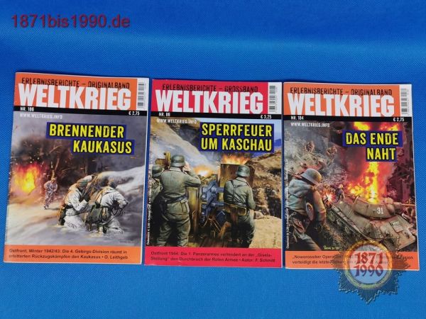 Heft: WELTKRIEG Erlebnisberichte - 3 verschiedene Ausgaben