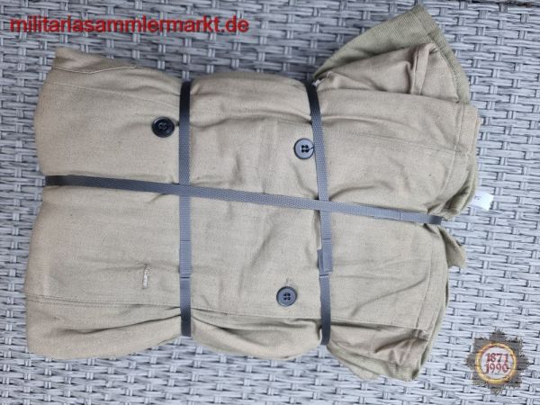 NVA Kochjacke, Größe 54, Farbe beige, VEB Bekleidung Falkenstein, DDR, Küchenbulle