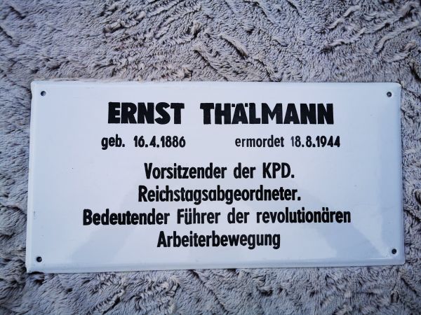 Emailleschild - Ernst Thälmann KPD Reichstagsabgeordneter