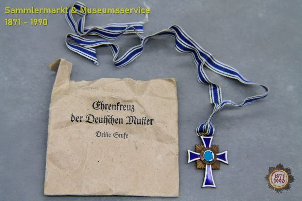 Ehrenkreuz der Deutschen Mutter, Dritte Stufe, inkl. Verleihtüte, L. Chr. Lauer, Mutterkreuz